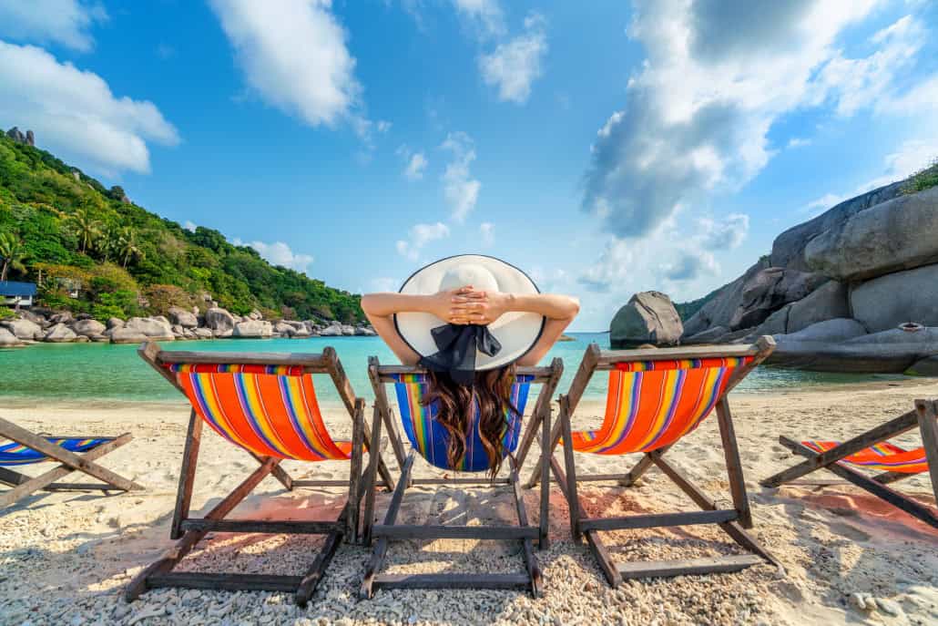 Woman holyday on tropical beach